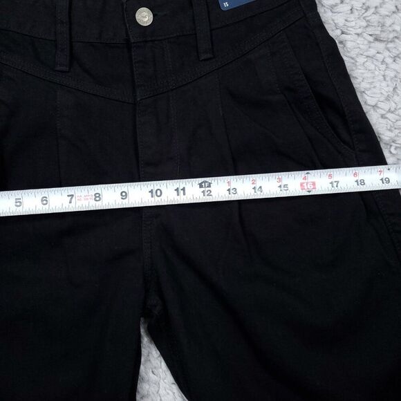 Hollister 1S High Rise Barrel Jeans Relaxed Black Pleated Front Size 25 x 23 - Picture 9 of 11